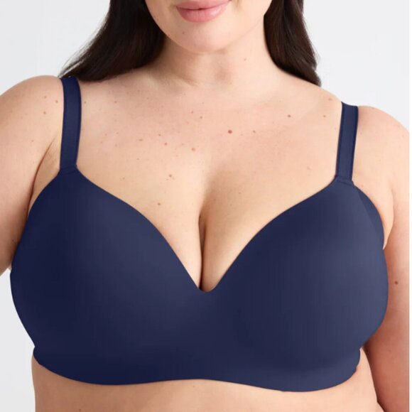Knix WingWoman Contour Wireless Bra Lightly Lined Womens Size 36C Midnight Blue - Picture 1 of 11